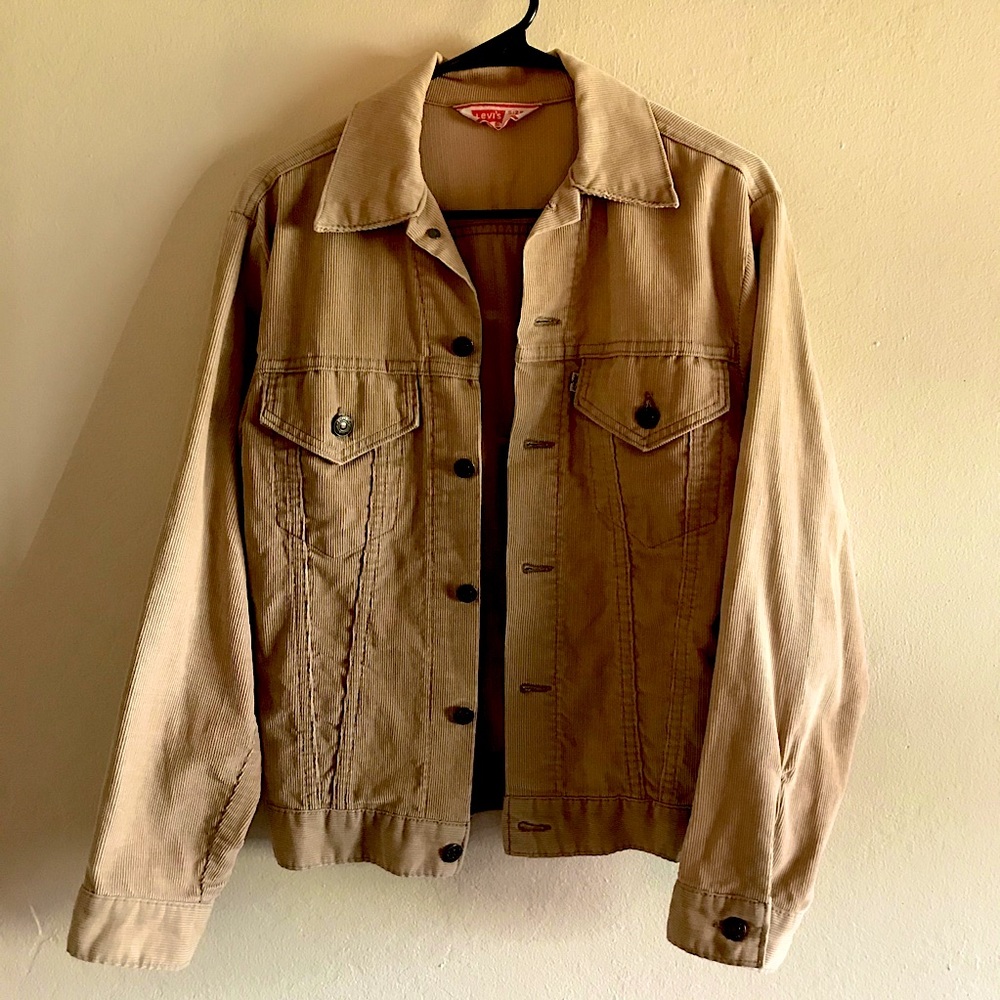 Levi’s beige corduroy jacket women’s small